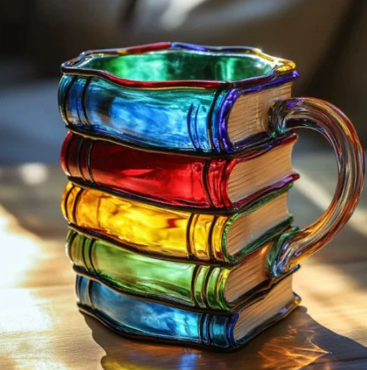 El yapımı, renkli kitap kupası